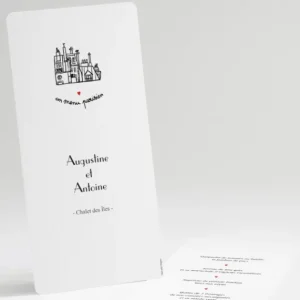 Menu mariage Un mariage a Paris*Faire-part Elégant Outlet