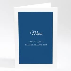 Menu mariage Uni & chic*Faire-part Elégant Clearance