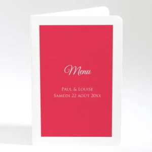 Menu mariage Uni & chic*Faire-part Elégant Clearance