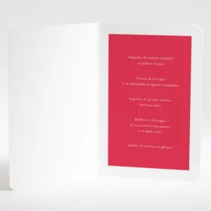Menu mariage Uni & chic*Faire-part Elégant Clearance