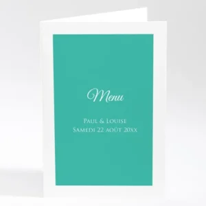 Menu mariage Uni & chic*Faire-part Elégant Clearance