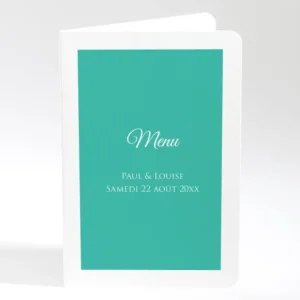 Menu mariage Uni & chic*Faire-part Elégant Clearance