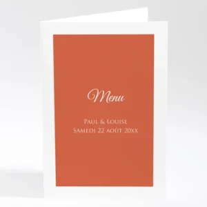 Menu mariage Uni & chic*Faire-part Elégant Clearance