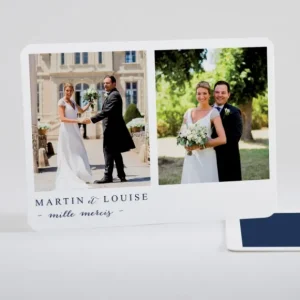 Remerciements mariage A la folie*Faire-part Elégant Best
