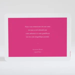 Remerciements mariage A la folie*Faire-part Elégant Best