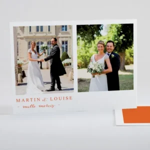 Remerciements mariage A la folie*Faire-part Elégant Best