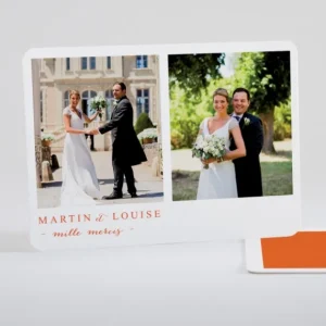 Remerciements mariage A la folie*Faire-part Elégant Best