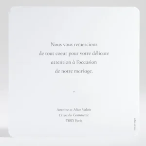 Remerciements mariage Aloha*Faire-part Elégant Sale