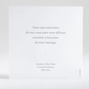 Remerciements mariage Aloha*Faire-part Elégant Sale