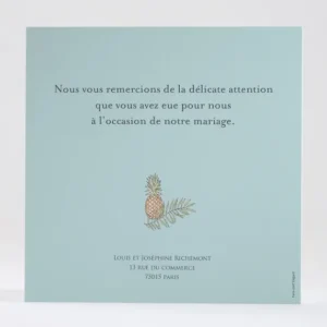 Remerciements mariage Ananas*Faire-part Elégant Clearance