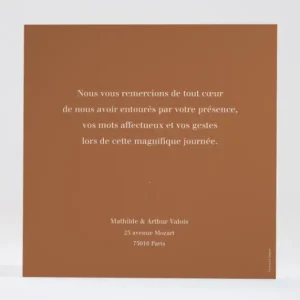 Remerciements mariage Anneau fleuri*Faire-part Elégant Best
