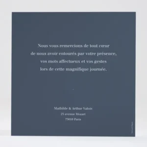 Remerciements mariage Anneau fleuri*Faire-part Elégant Best