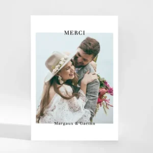 Remerciements mariage Audace*Faire-part Elégant Fashion