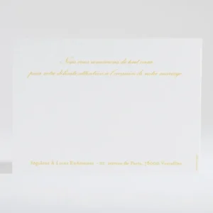 Remerciements mariage Belle promesse*Faire-part Elégant Outlet