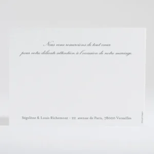 Remerciements mariage Belle promesse*Faire-part Elégant Outlet