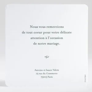Remerciements mariage Botanic gold*Faire-part Elégant New