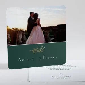 Remerciements mariage Botanic gold*Faire-part Elégant New
