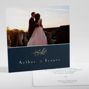 Remerciements mariage Botanic gold*Faire-part Elégant New
