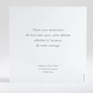 Remerciements mariage Branche doree*Faire-part Elégant Hot