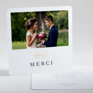 Remerciements mariage Branche doree*Faire-part Elégant Hot