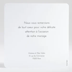 Remerciements mariage Branche doree*Faire-part Elégant Hot