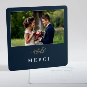 Remerciements mariage Branche doree*Faire-part Elégant Hot