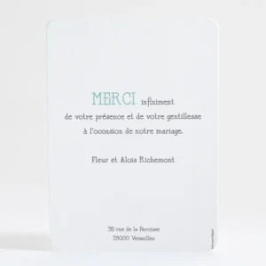 Remerciements mariage Casino*Faire-part Elégant Hot