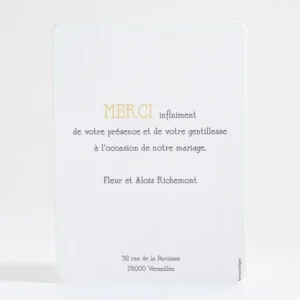 Remerciements mariage Casino*Faire-part Elégant Hot