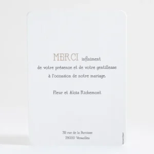 Remerciements mariage Casino*Faire-part Elégant Hot