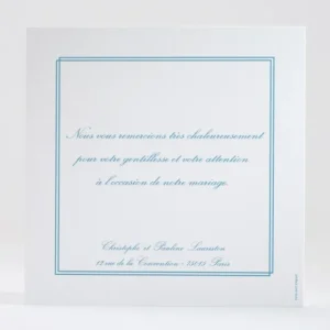 Remerciements mariage Chic & sobre*Faire-part Elégant Hot