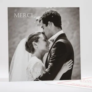 Remerciements mariage Chic & sobre*Faire-part Elégant Hot