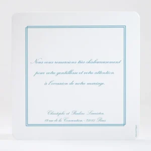 Remerciements mariage Chic & sobre*Faire-part Elégant Hot
