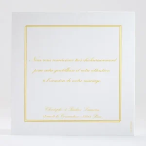 Remerciements mariage Chic & sobre*Faire-part Elégant Hot