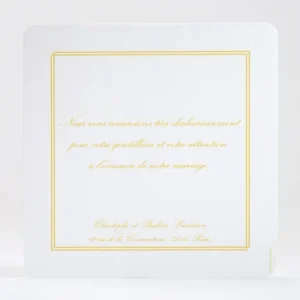 Remerciements mariage Chic & sobre*Faire-part Elégant Hot