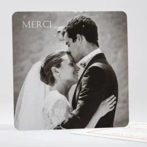 Remerciements mariage Chic & sobre*Faire-part Elégant Hot