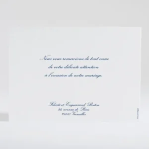 Remerciements mariage Classique scandinave*Faire-part Elégant Best