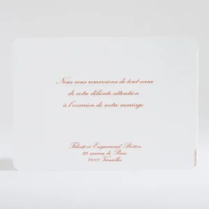 Remerciements mariage Classique scandinave*Faire-part Elégant Best