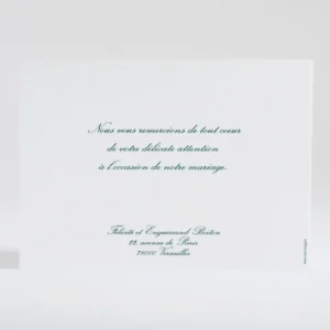 Remerciements mariage Classique scandinave*Faire-part Elégant Best
