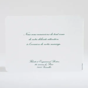 Remerciements mariage Classique scandinave*Faire-part Elégant Best