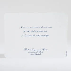 Remerciements mariage Classique scandinave*Faire-part Elégant Best