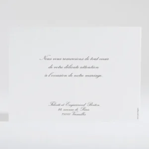 Remerciements mariage Classique scandinave*Faire-part Elégant Best
