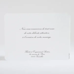 Remerciements mariage Classique scandinave*Faire-part Elégant Best