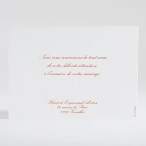 Remerciements mariage Classique scandinave*Faire-part Elégant Best