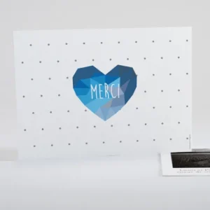 Remerciements mariage Coeur origami*Faire-part Elégant Sale