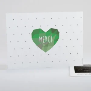 Remerciements mariage Coeur origami*Faire-part Elégant Sale