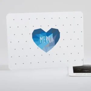 Remerciements mariage Coeur origami*Faire-part Elégant Sale