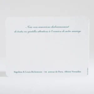 Remerciements mariage Coeur de papillons*Faire-part Elégant Fashion