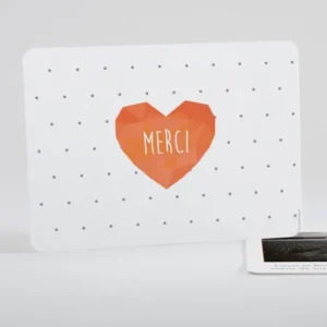 Remerciements mariage Coeur origami*Faire-part Elégant Sale