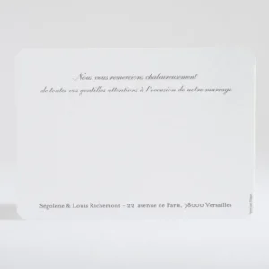 Remerciements mariage Coeur de papillons*Faire-part Elégant Fashion