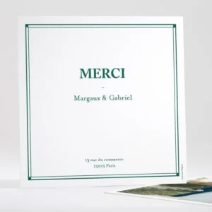 Remerciements mariage Contemporain*Faire-part Elégant Clearance